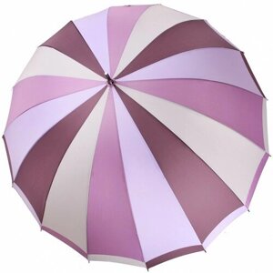 Зонт-трость Три слона, полуавтомат, система «антиветер», для женщин, розовый