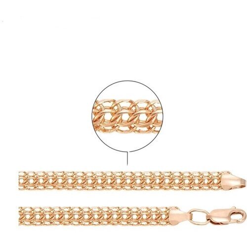 Браслет-цепочка Goldika, красное золото, 585 проба, длина 21 см.