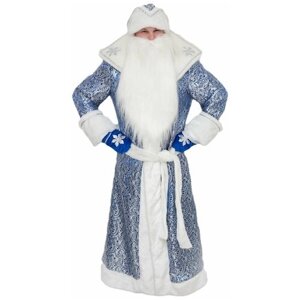 Царский синий костюм Деда Мороза (14552) 52-54