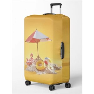 Чехол для чемодана , размер L, желтый