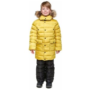 Детская зимняя куртка "аспен" с натуральным мехом, 128 размер