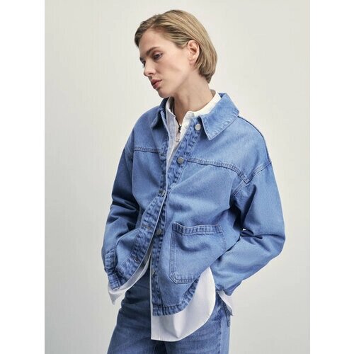 Джинсовая куртка Zarina, размер M (RU 46)/170, голубой индиго