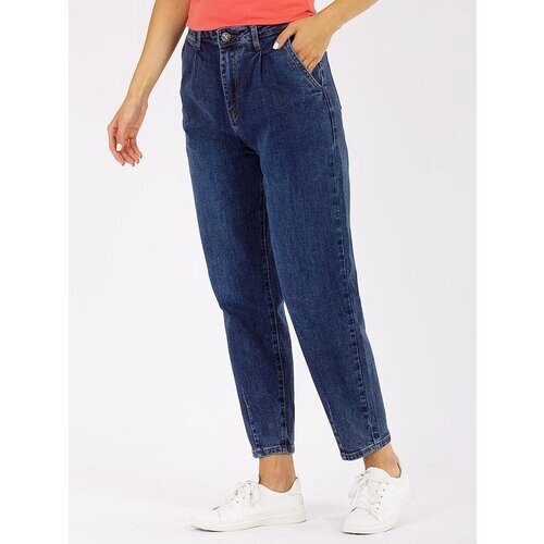 Джинсы мом VK jeans, размер 28, синий