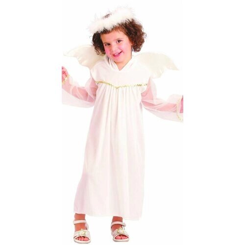 Карнавальный костюм "Ангелочек", рост 92-104 см (2-4 года); 3 предмета: платье, крылья, нимб