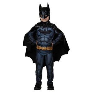 Карнавальный костюм "Бэтмэн" без мускулов, сорочка, брюки, маска, плащ, р. 122-64