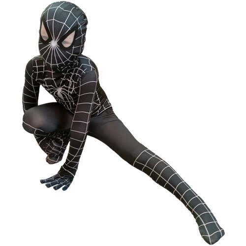 Карнавальный костюм Человека паука, детский (размер XL, рост 130-140), черный