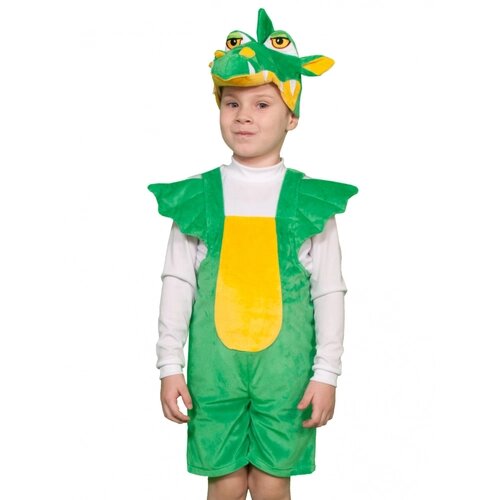 Карнавальный костюм Дракончик зелёный плюш КФ-3083 92-122