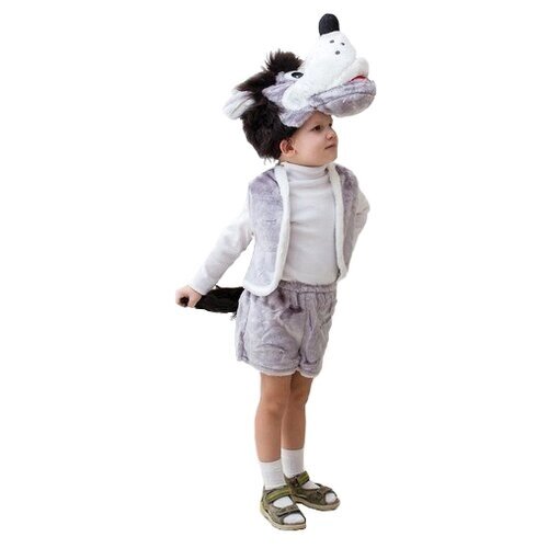 Карнавальный костюм Страна Карнавалия "Волк", шапка, жилет, шорты с хвостом, 3-5 лет, рост 104-116 см
