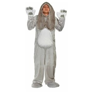 Карнавальный костюм «Заяц», взрослый, комбинезон, шапка, р. 50-52, рост 180 см