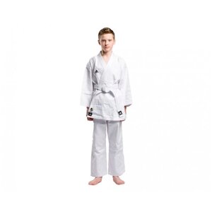 Кимоно для карате adidas без пояса, сертификат WKF, размер 140, белый