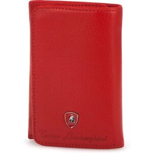 Ключница TONINO LAMBORGHINI Sport Elegance Red, 2.1х7 см, натуральная кожа, красный.