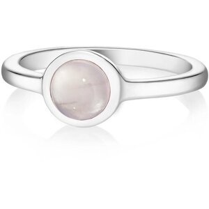 Кольцо Aloha Gaia Кольцо ALPHA с розовым кварцем, серебро, 925 проба, размер 15