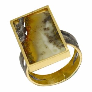 Кольцо Diamant online, серебро, 925 проба, янтарь, безразмерное, желтый