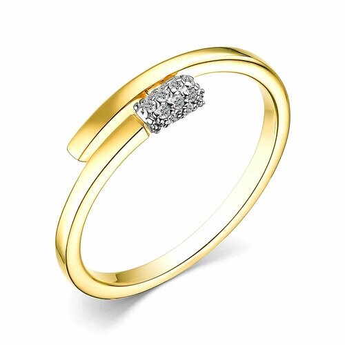 Кольцо Diamant online, золото, 585 проба, бриллиант, размер 17, прозрачный