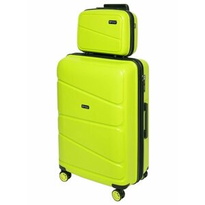 Комплект чемоданов Bonle H-8011_BcL/GREEN, 2 шт., 136 л, размер L, зеленый