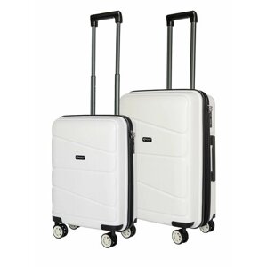 Комплект чемоданов Bonle H-8011_SM/WHITE, 2 шт., 92 л, размер S/M, белый