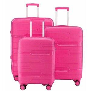 Комплект чемоданов Impreza 2812001, 3 шт., 105 л, размер S/M/L, розовый