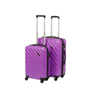 Комплект чемоданов Sun Voyage, 2 шт., размер S/M, фиолетовый