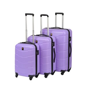 Комплект чемоданов Sun Voyage, 3 шт., фиолетовый