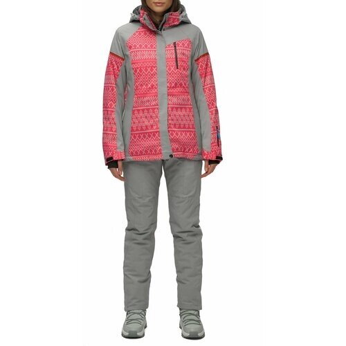 Комплект с брюками для сноубординга, зимний, силуэт полуприлегающий, утепленный, водонепроницаемый, размер 42, розовый