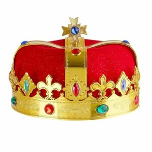 Корона «Король», цвет красный (комплект из 2 шт)