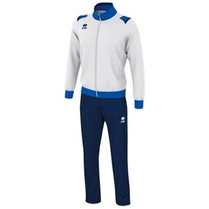Костюм Errea, олимпийка и брюки, силуэт полуприлегающий, карманы, размер 2XL, белый, синий