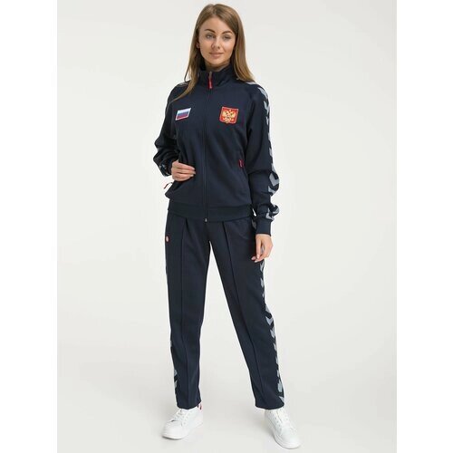 Костюм Фокс Спорт, олимпийка и брюки, силуэт прямой, воздухопроницаемый, карманы, размер 2XL, синий