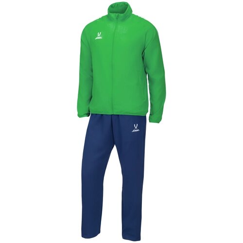 Костюм Jogel, олимпийка и брюки, силуэт свободный, карманы, подкладка, размер XXXL, зеленый, синий