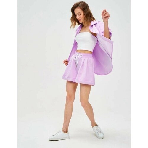 Костюм Jools Fashion спортивный женский летний шорты майка, размер 48, розовый