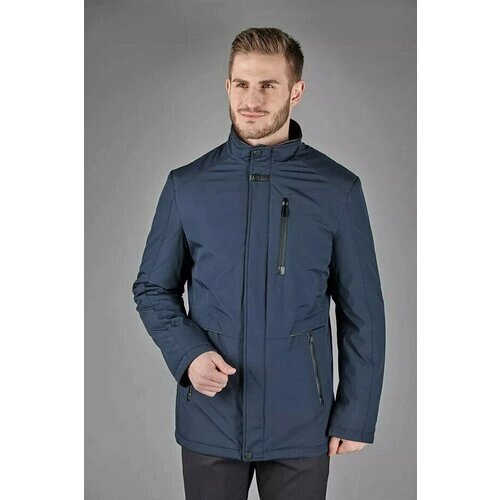 Куртка LEXMER, силуэт прилегающий, ветрозащитная, размер 50, синий