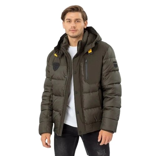 Куртка NortFolk зимняя, силуэт прямой, стеганая, воздухопроницаемая, ультралегкая, утепленная, водонепроницаемая, ветрозащитная, размер 58, хаки
