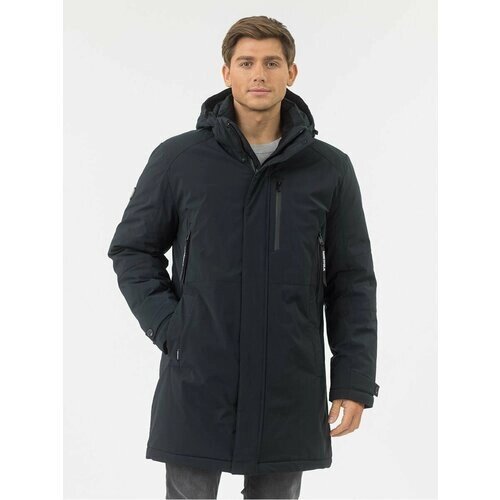 Куртка NortFolk зимняя, силуэт прямой, воздухопроницаемая, ветрозащитная, внутренний карман, размер 56, синий