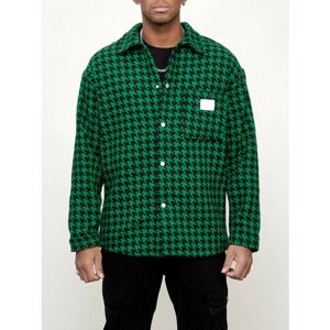 Куртка-рубашка , размер M, зеленый