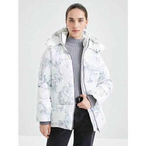 Куртка Zarina, размер XL (RU 50)/170, черно-белый принт