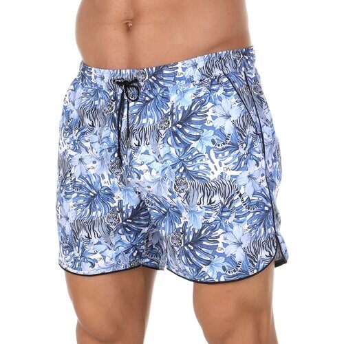 Мужские шорты для плавания голубые с принтом DOREANSE 3834 S (44)