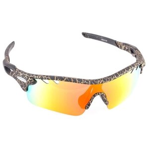 Очки поляризационные, солнцезащитные, антибликовые Tagrider в чехле N17-45 Gold Red Mirror для рыбалки, охоты, вождения
