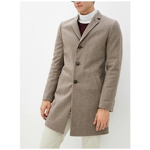 Пальто Berkytt, демисезон/зима, силуэт прилегающий, средней длины, подкладка, размер 50/188, бежевый