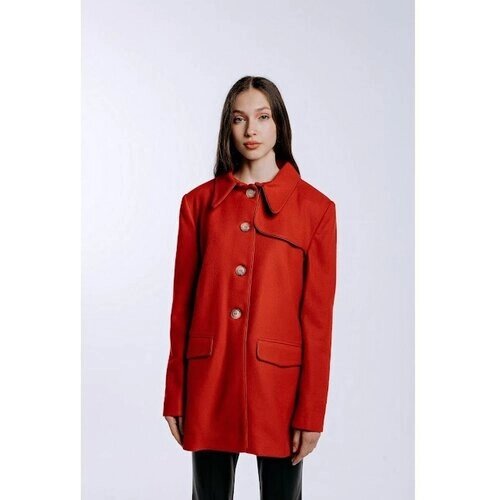Пальто Kitana демисезонное, средней длины, размер 60, красный