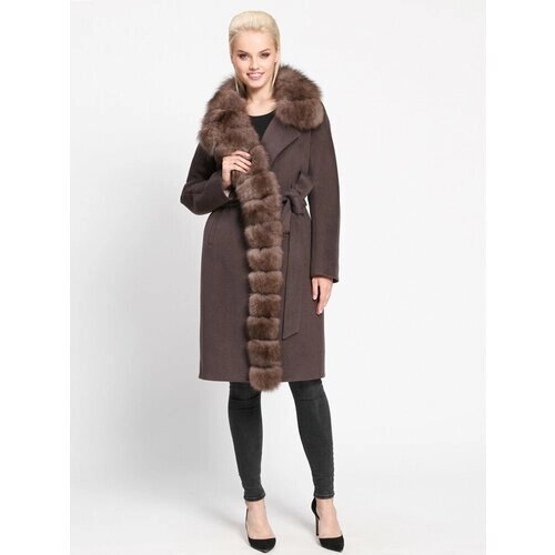 Пальто женское Prima Woman, размер 44, коричневый