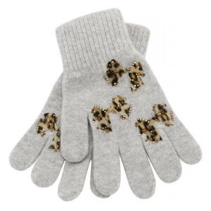 Перчатки для девочки /теплые детские перчатки/светло-серый/4-6 лет