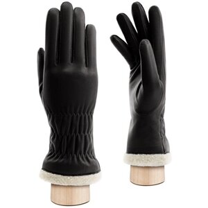 Перчатки ELEGANZZA зимние, подкладка, размер 7, черный
