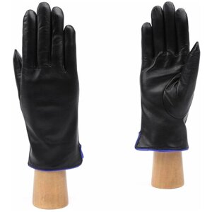 Перчатки FABRETTI, демисезон/зима, натуральная кожа, подкладка, утепленные, размер 7, черный