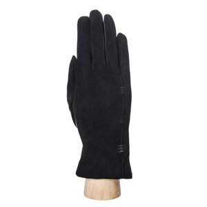 Перчатки Montego, натуральная кожа, размер 6.5, черный