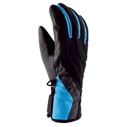 Перчатки Viking, размер 5, черный, голубой