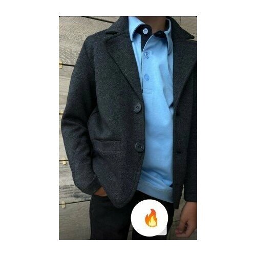 Пиджак, размер 116, серый