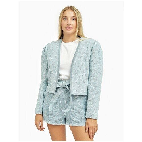 Пиджак Twinset Milano, силуэт прямой, размер 40, голубой