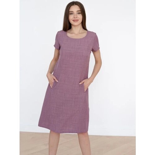 Платье Текстильный Край, размер 46, фиолетовый