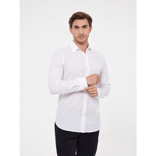 Рубашка GUESS, размер M, белый, серый