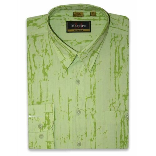 Рубашка Maestro, размер 44/S/170-176/39 ворот, зеленый