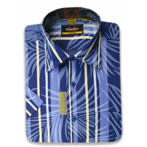 Рубашка Maestro, размер 48/L/170-178/42 ворот, синий